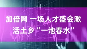 加倍网 一场人才盛会激活土乡“一池春水”
